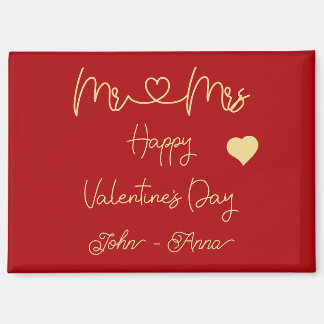 Mr & Mrs Happy Valentine's Day Magnet