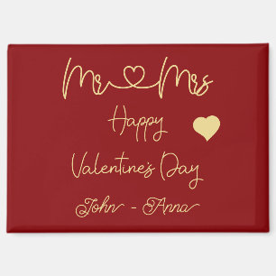 Mr & Mrs Happy Valentine's Day Magnet