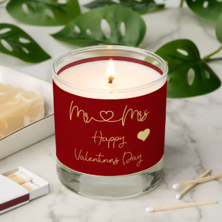 Mr & Mrs Happy Valentine's Day Scented Candle