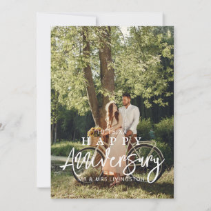Mr & Mrs Happy Wedding Anniversary Photo Card