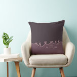 Mr Mrs Heart Script Muted Purple Wedding Pillow<br><div class="desc">Celebrate love with this elegant "Mr. & Mrs." themed pillow, a timeless keepsake for newlyweds or anniversaries. Personalize it their wedding date to commemorate their special day. Mr. & Mrs. is written in a fun trendy handwritten style with the words connected by a heart. Shown in a muted purple color...</div>
