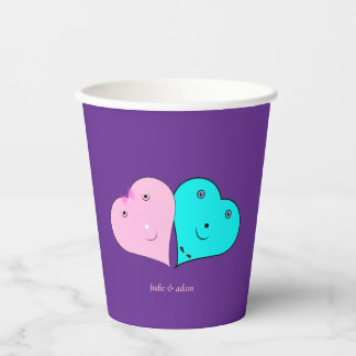  mr & mrs hearts Favor Box Paper Cups