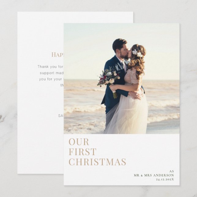 MR & MRS | holiday wedding announcement (Front/Back)