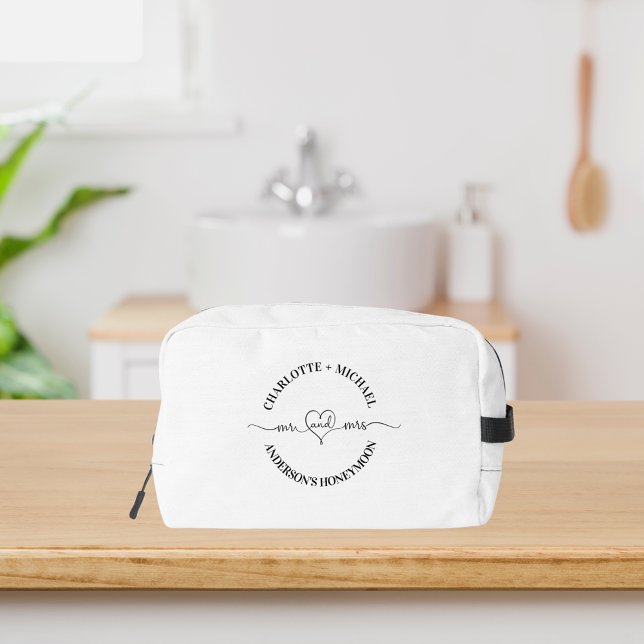 Mr mrs honeymoon white black newlyweds dopp kit (Creator Uploaded)