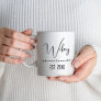 Mr Mrs Hubby Wifey Newlywed Couples Wedding Mug