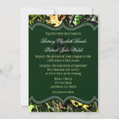 Mr & Mrs Hunting Camo Green Wedding Invitations (Back)