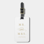 Mr. &amp; Mrs. In Gold | Luggage Tag at Zazzle