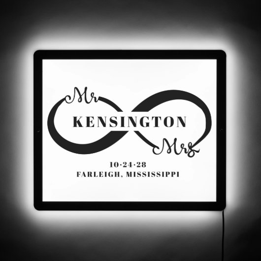Mr Mrs Infinity Sign Wedding Anniversary (Front)