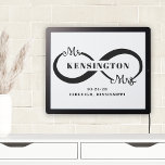 Mr Mrs Infinity Sign Wedding Anniversary<br><div class="desc">Mr Mrs Infinity Sign Wedding Anniversary LED sign with your name and wedding date! Perfect for wedding or newlywed gifts or for anniversaries! Please contact us at cedarandstring@gmail.com if you need assistance with the design or matching products.</div>