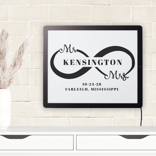 Mr Mrs Infinity Sign Wedding Anniversary