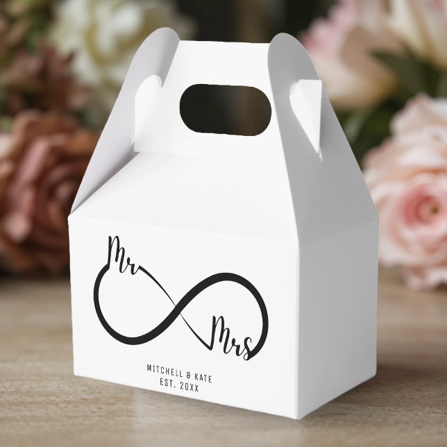 Mr & Mrs Infinity Symbol Wedding Favor Boxes (Mr & Mrs Infinity Symbol Wedding Favor Boxes
)