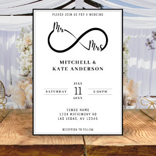 Mr & Mrs Infinity Symbol Wedding Invitation