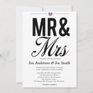 Mr & Mrs Invitations Weddings