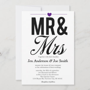 Mr & Mrs Invitations Weddings