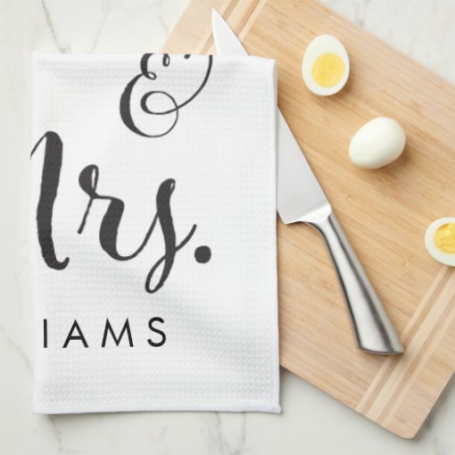 Mr. & Mrs. kitchen towel Zazzle