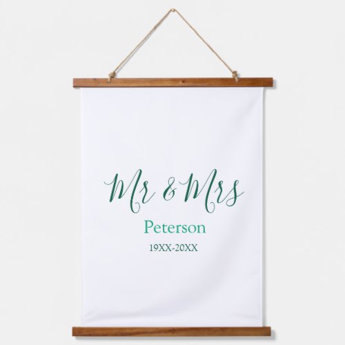Mr & Mrs last name married year wedding engagement