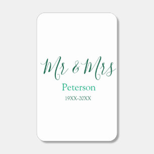 Mr & Mrs last name married year wedding engagement Matchboxes