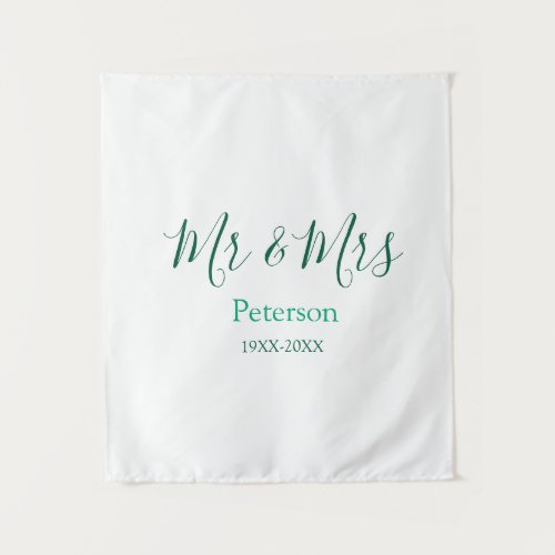 Mr & Mrs last name married year wedding engagement