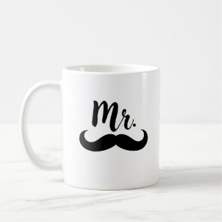 Mr. & Mrs. Lips & Mustache Couple Coffee Mug