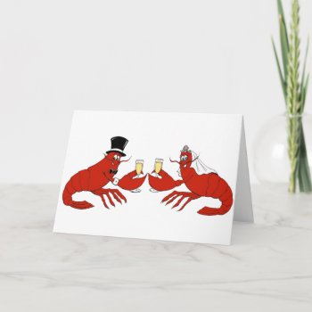 Mr. & Mrs. Lobster Card by Crushtoondesigns at Zazzle