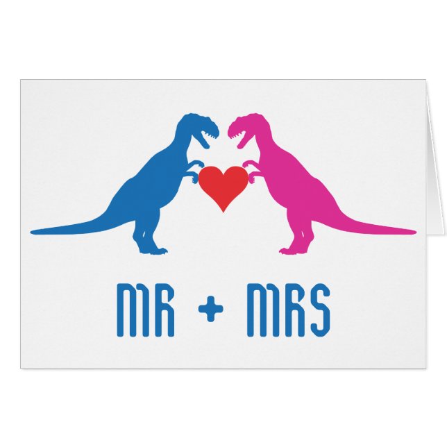 Mr+Mrs - Love Dinosaurs Cards (Front Horizontal)
