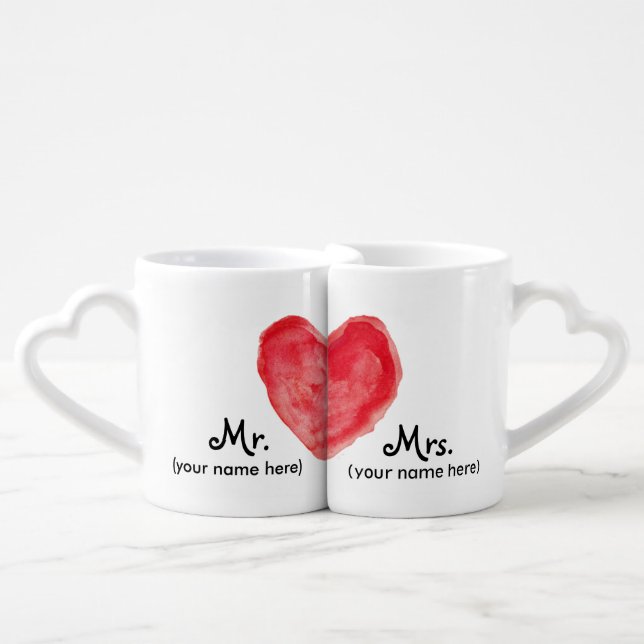 Mr & Mrs Lovers Mugs (Front Nesting)