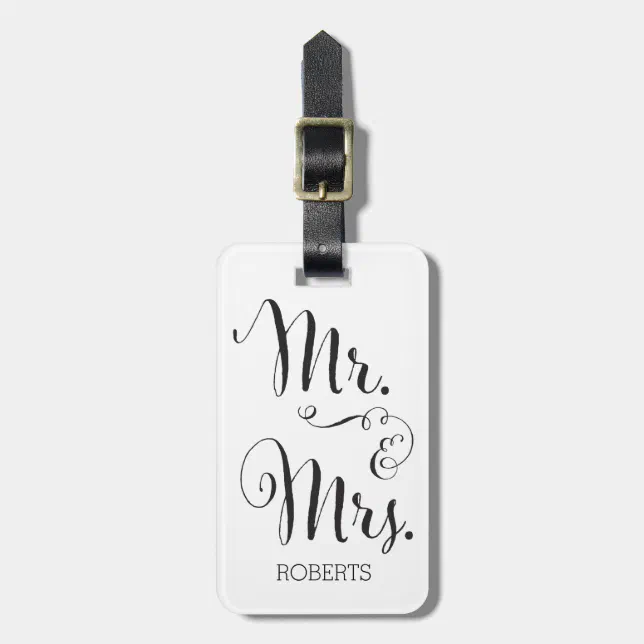 Mr. & Mrs. Luggage Tag Zazzle