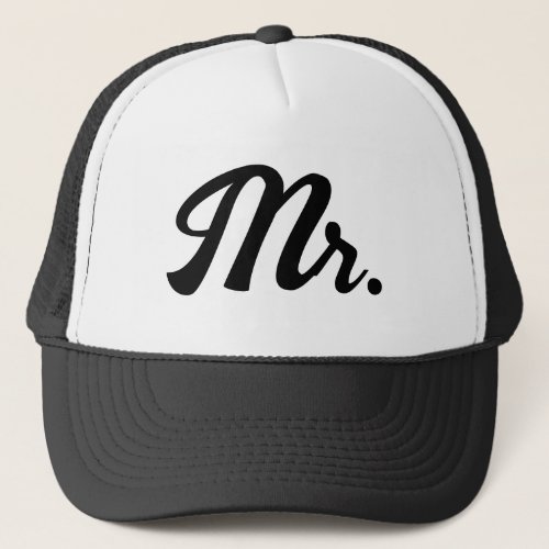 Mr  Mrs matching Trucker Hats for newlywed couple