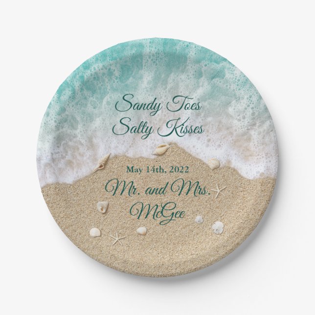 Mr. & Mrs. McGee 7" Round Paper Plates (Front)