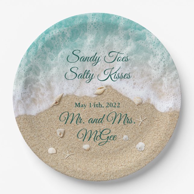 Mr. & Mrs. McGee 9" Round Paper Plates (Front)