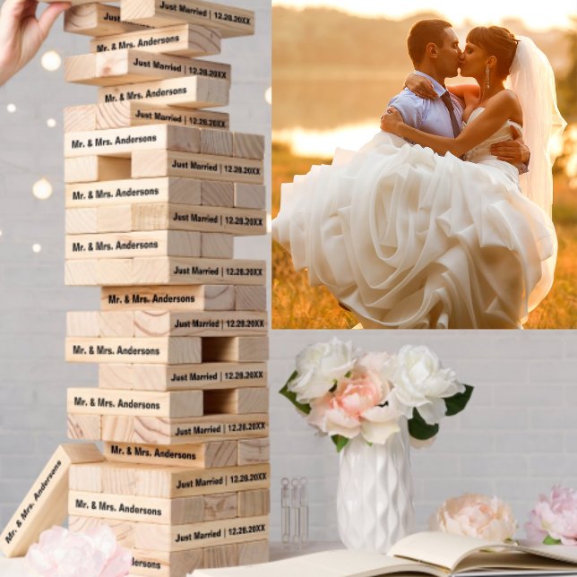 Mr. & Mrs. Monogram | Wedding Fun & Games Topple Tower (Creator Uploaded)