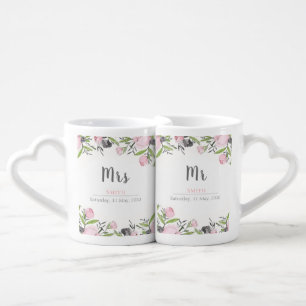 Mr Mrs Mug Personalized gift. Groom Bride