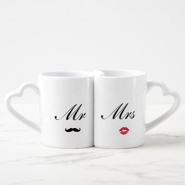 Mr & Mrs Mug Set (Front Nesting)