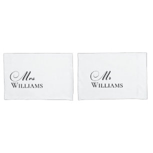 Mr & Mrs Name Pillow Case