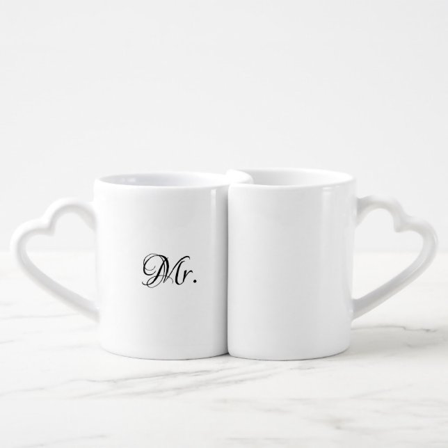 Mr. & Mrs. Nested Mug Set (Front Nesting)