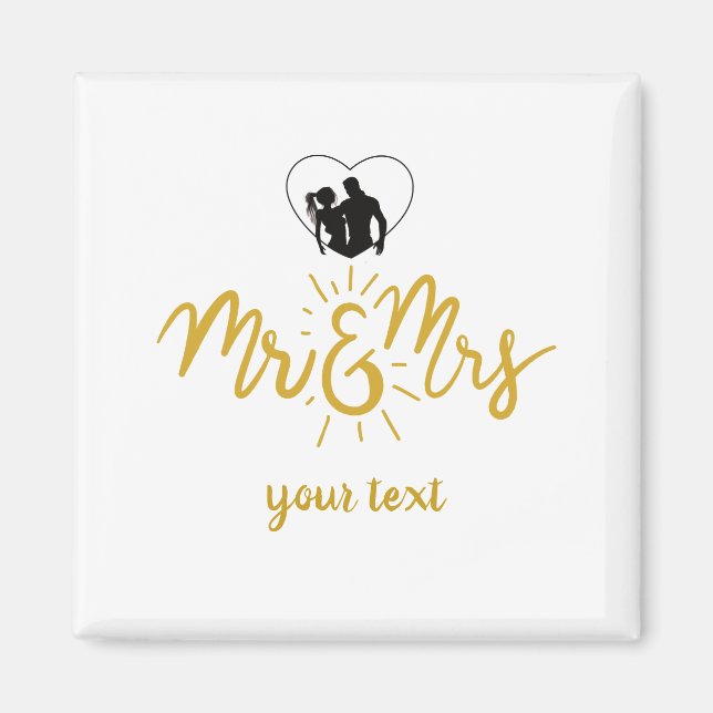 Mr & Mrs Newly Wed Magnet (Front)