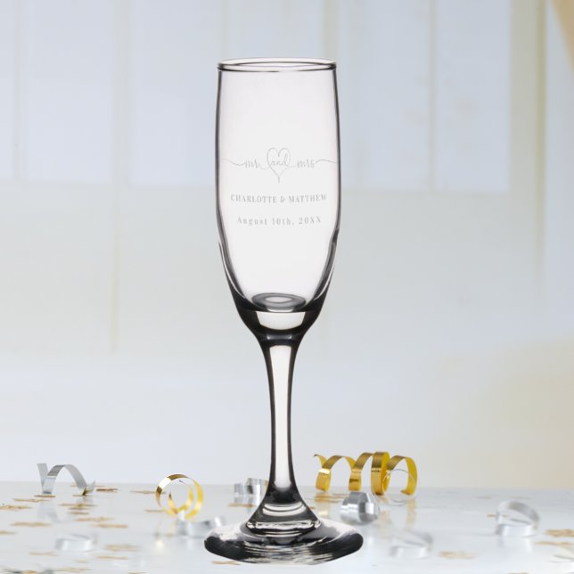 Mr mrs newly weds wedding party champagne flute (Creator Uploaded)