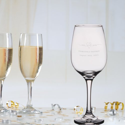 Mr mrs newly weds wedding party wine glass