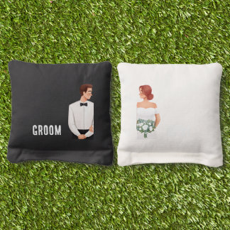 Mr & Mrs Newlywed Cornhole Bags