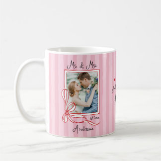 Mr. & Mrs. Newlywed Wedding Photo Coffee Mug