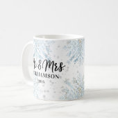 Mr & Mrs Newlyweds Christmas | Winter Wonderland Coffee Mug (Front Left)
