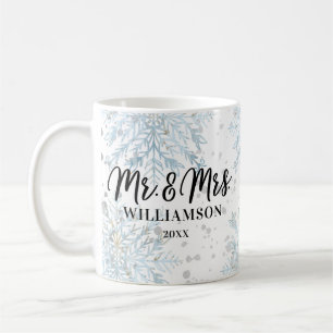 Mr & Mrs Newlyweds Christmas Winter Wonderland Coffee Mug