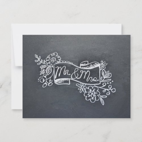 Mr &amp; Mrs note card