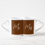 Mr.& Mrs Personalized Custom Name Minimal monogram Coffee Mug Set<br><div class="desc">Personalized Custom Name Minimal monogram Mr& Mrs wedding anniversary engagement mugs.</div>