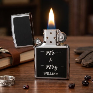Mr. & Mrs. Personalized Funny Zippo Lighter
