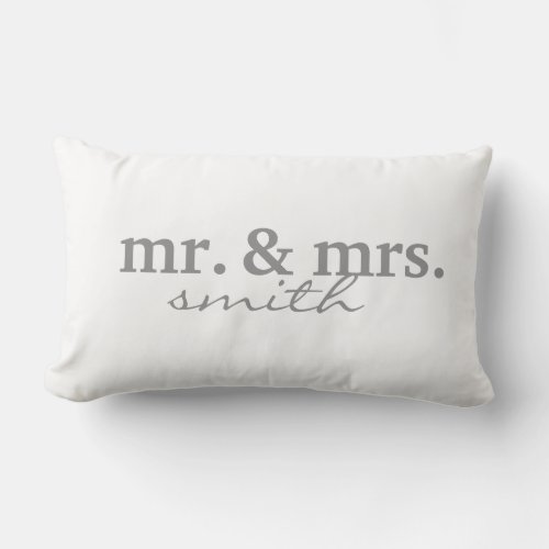 Mr  Mrs Personalized Lumbar Pillow
