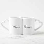 "Mr. & Mrs." Personalized Mug Set (Back Nesting)