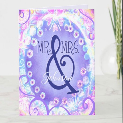 Mr  Mrs Personalized Name Inspirivity Elegant Card