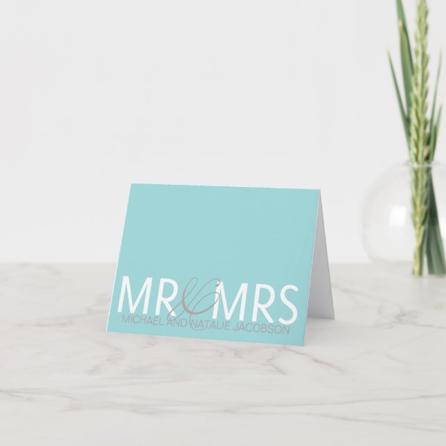 Mr. & Mrs. Personalized Notecards (Front)