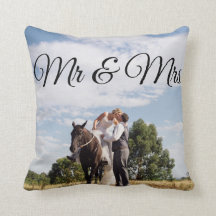 Mr & Mrs Personalized Picture Pillow